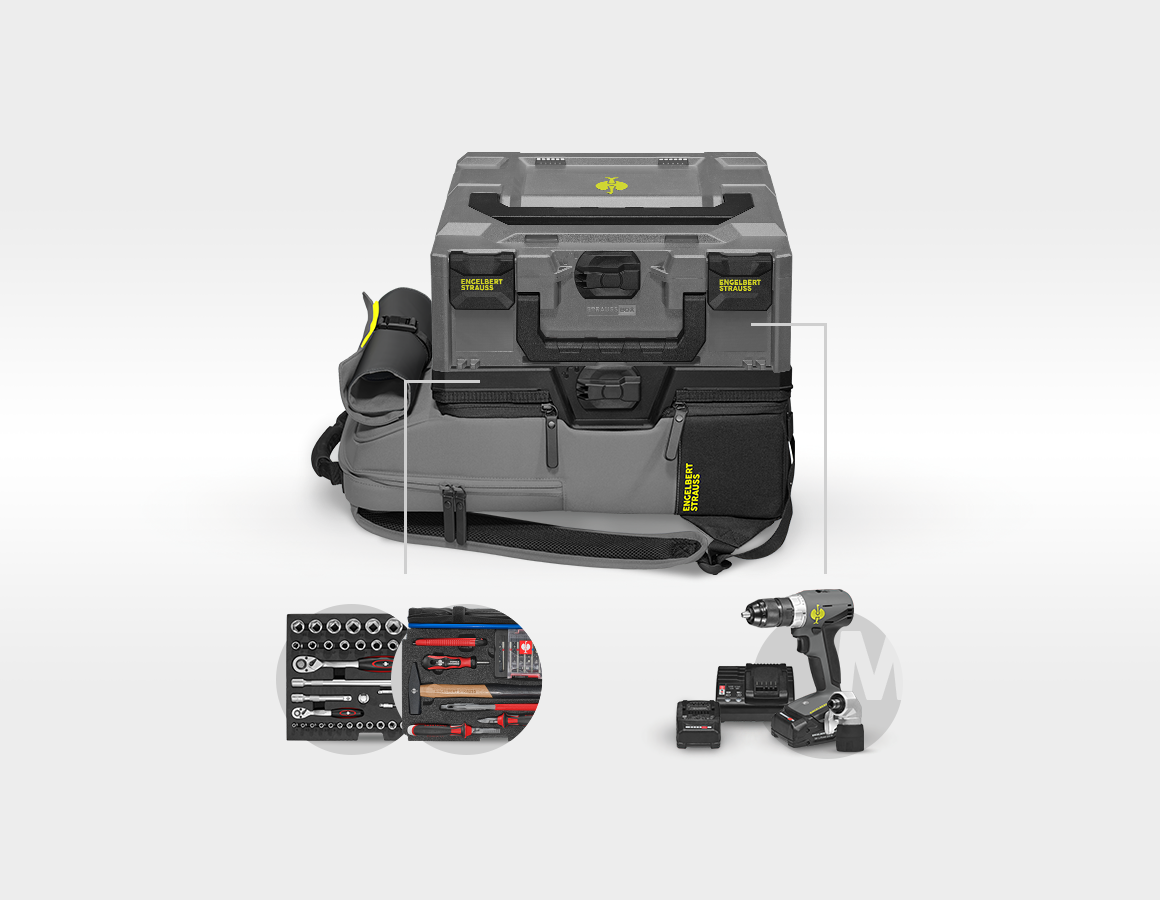 STRAUSSbox Rucksack Set+18,0 V Multi Bohrschrauber