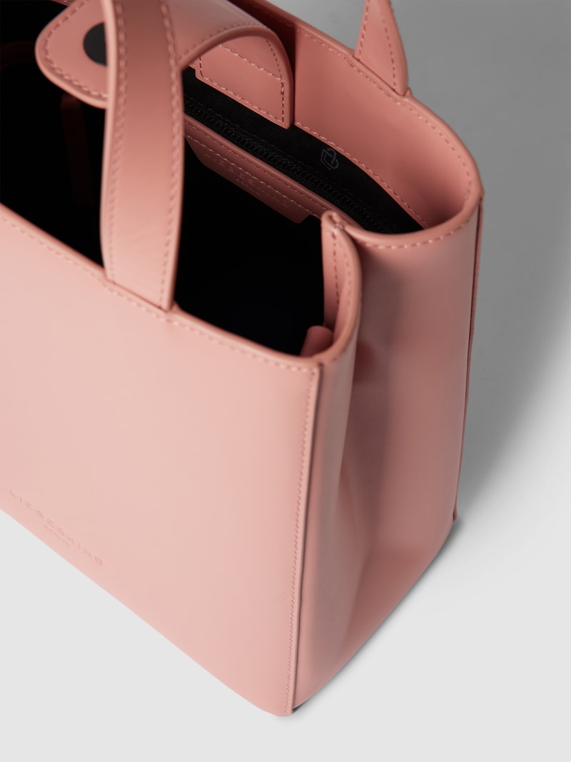 Tote Bag mit Label-Applikation Modell 'Paper' in rosé