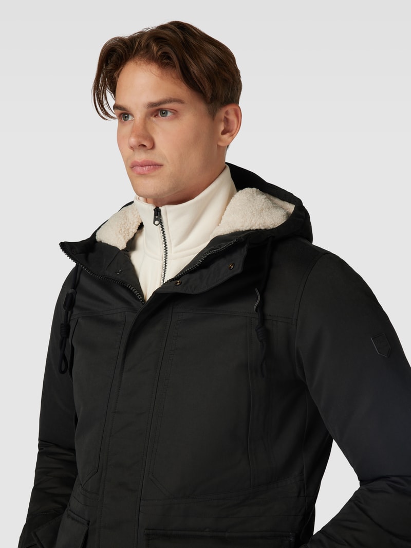Parka mit Pattentaschen Modell 'ECLIP' in schwarz