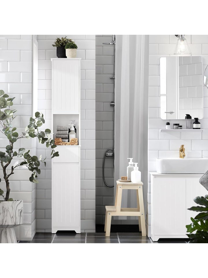 SoBuy Hochschrank in Weiß - (B)30 x (H)170 x (T)30cm günstig kaufen onesize