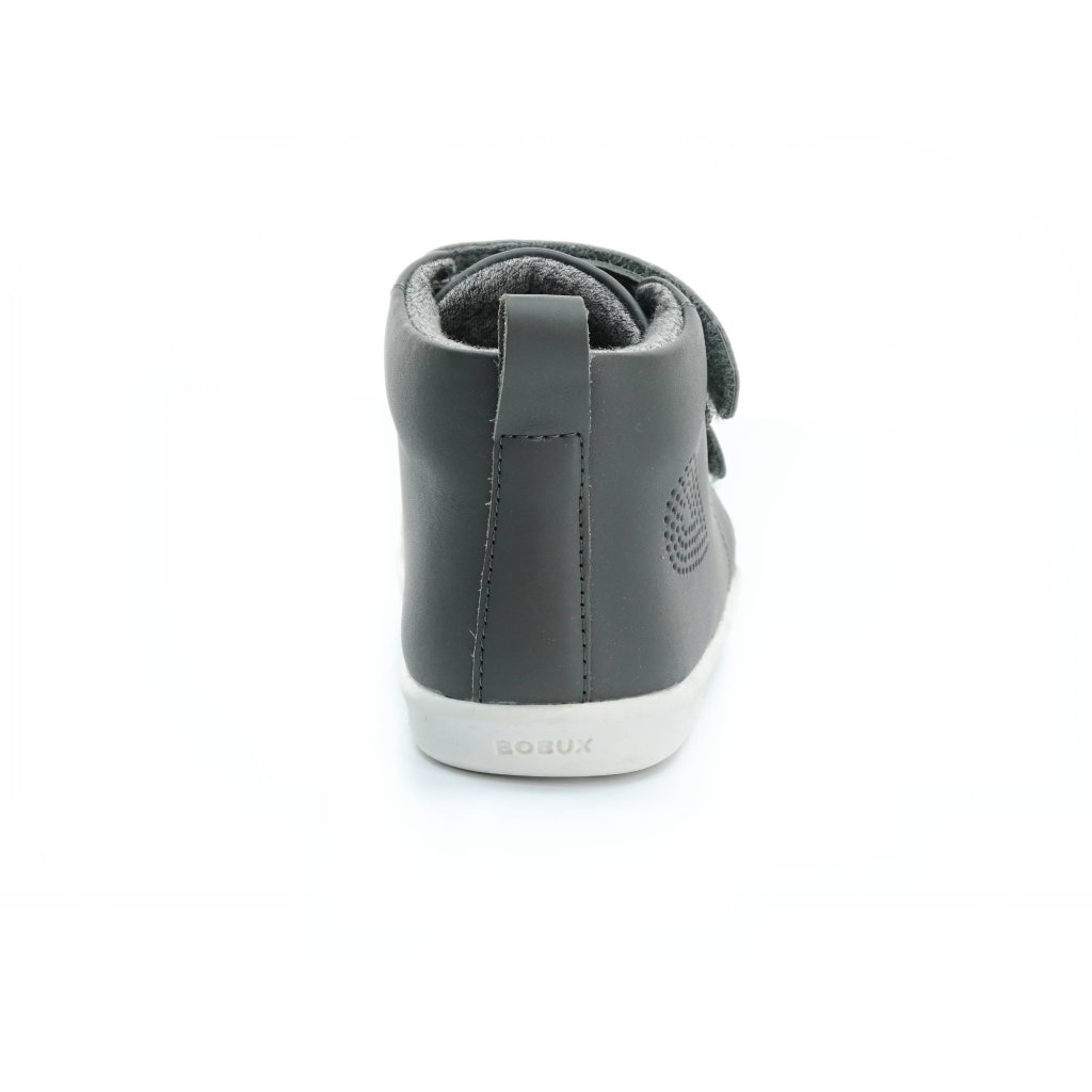 Bobux Hi Court Smoke I Walk/Kid Plus graue Mid Cut Barfußschuhe