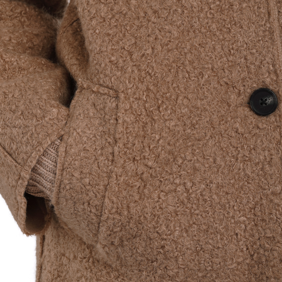 Damen Mantel in Bouclé-Optik