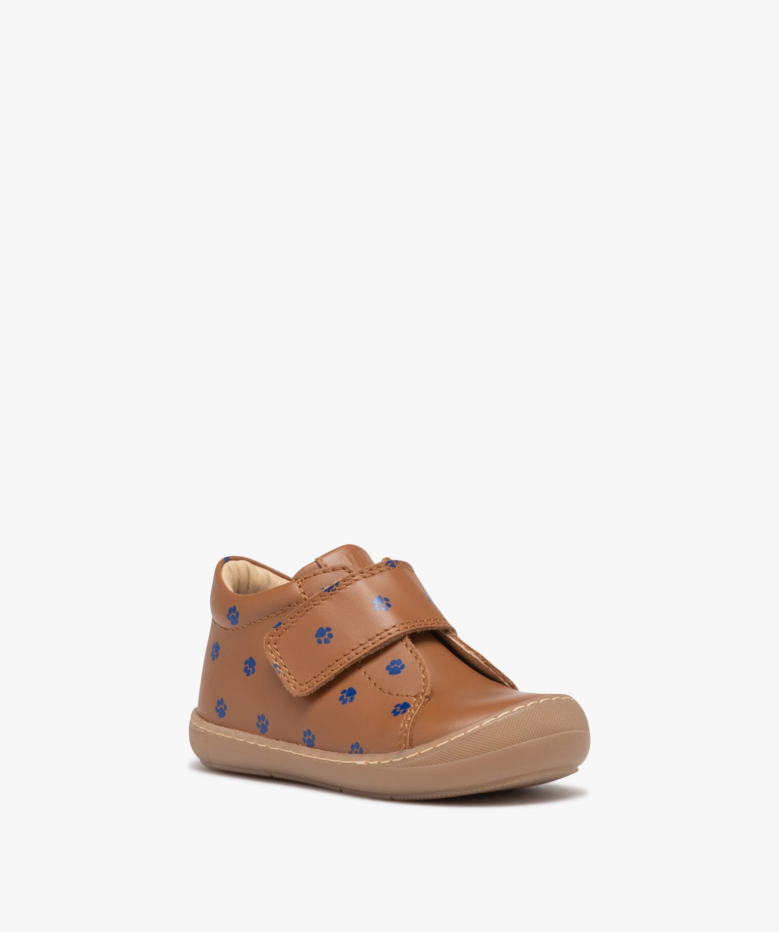 Chaussure premiers pas bébé Garçon à scratch imprimé pa... camel | GEMO