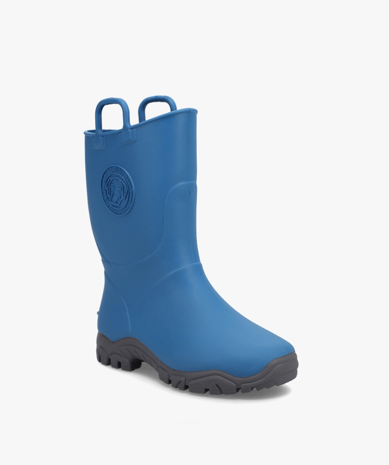 Bottes de pluie Garçon dessus uni avec anses - Boatilus bleu | GEMO