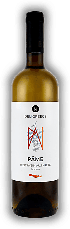 Deligreece, Páme Weißwein aus Kreta, Trocken, 2022, Kreta  Deligreece, Páme Weißwein aus Kreta, Trocken, 2022, Kreta   Jahrgang 2022 - 0,75	 Liter - Vol 12,5%