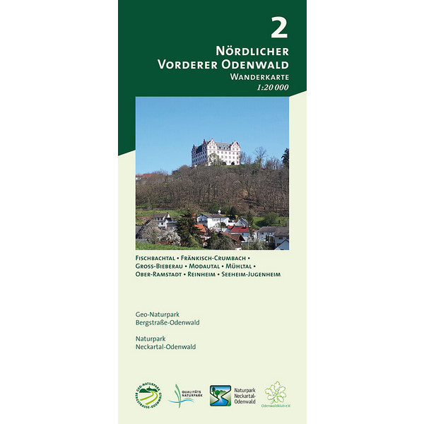NÖRDLICHER VORDERER ODENWALD 1 : 20 000 BLATT 2 - Wanderkarte