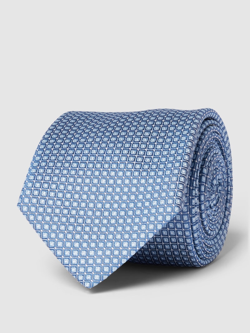 Krawatte mit Allover-Muster (7,5 cm) in bleu