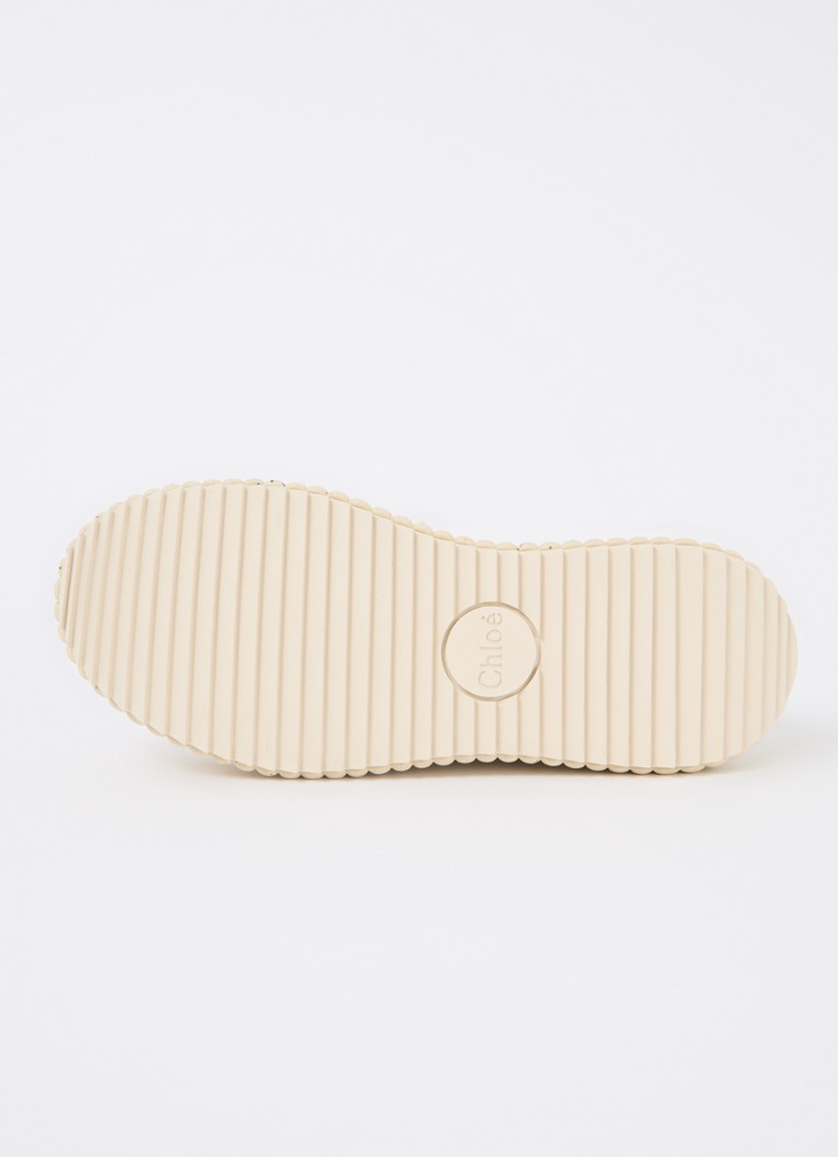 Chloé  Nama sneaker met gebreid bovenwerk en plateauzool