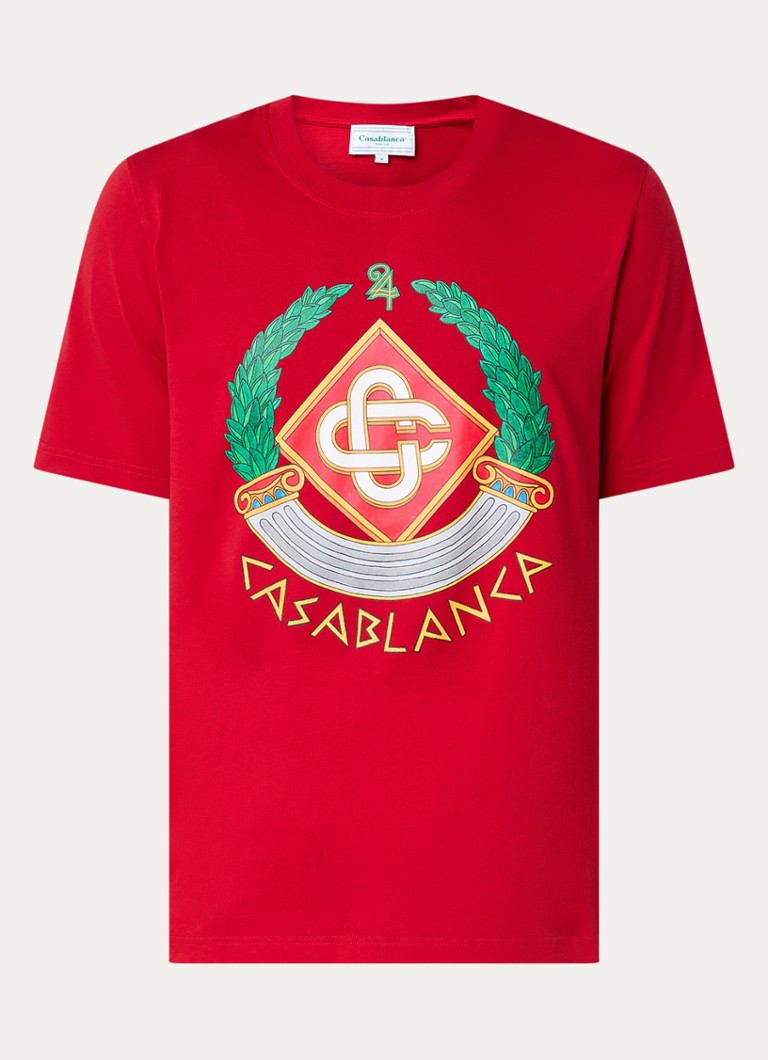 Koszulka Casablanca z organicznej bawełny z nadrukowanym logo
