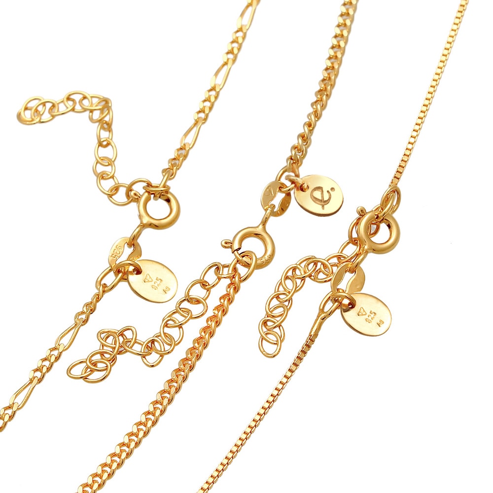 Elli PREMIUM Elli PREMIUM Collier Femmes Choker Trio Venetian Tank Figaro Basic Trend Blogger  collier