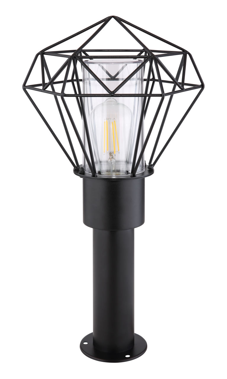Globo Lighting - HORACE - Außenleuchte Edelstahl schwarz, 1x E27 LED