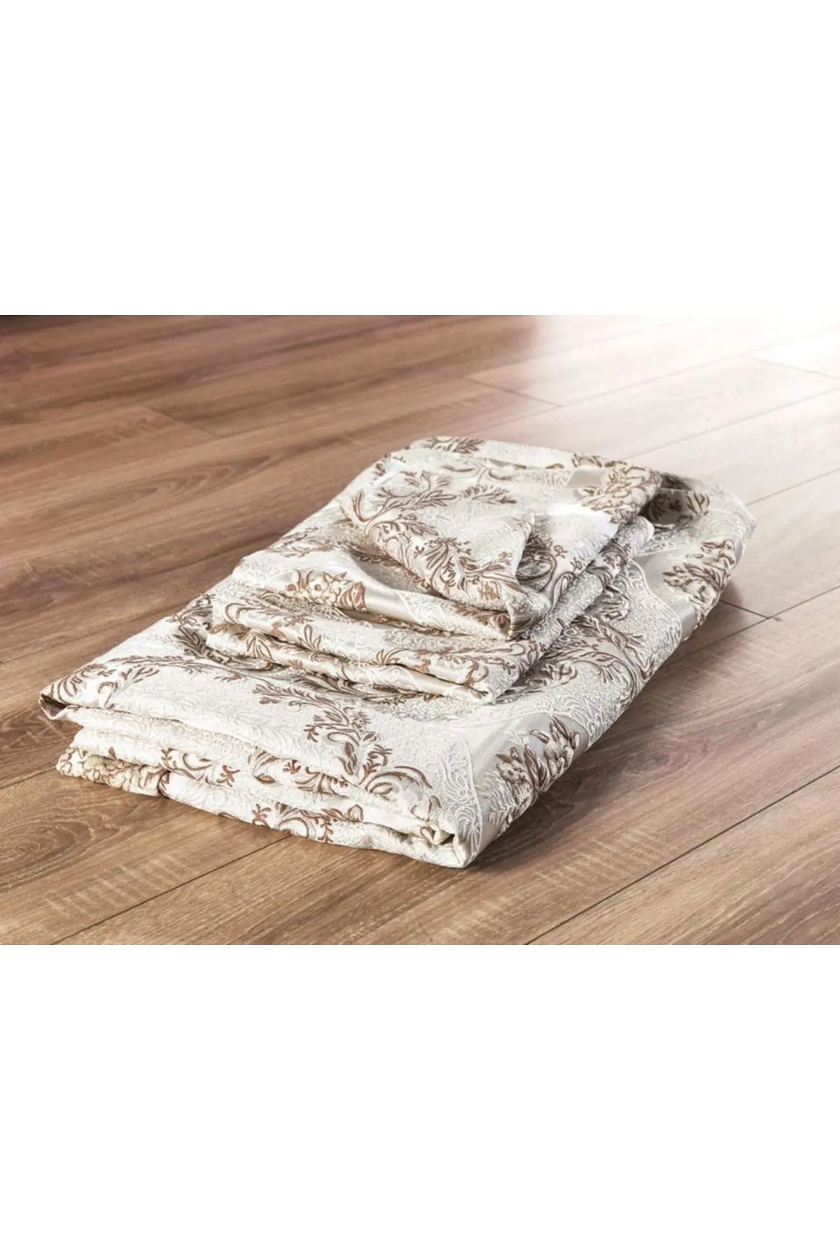 Çeyiz Diyarı  Meryem Einzel-Jacquard-Tagesdecke Cappucino
