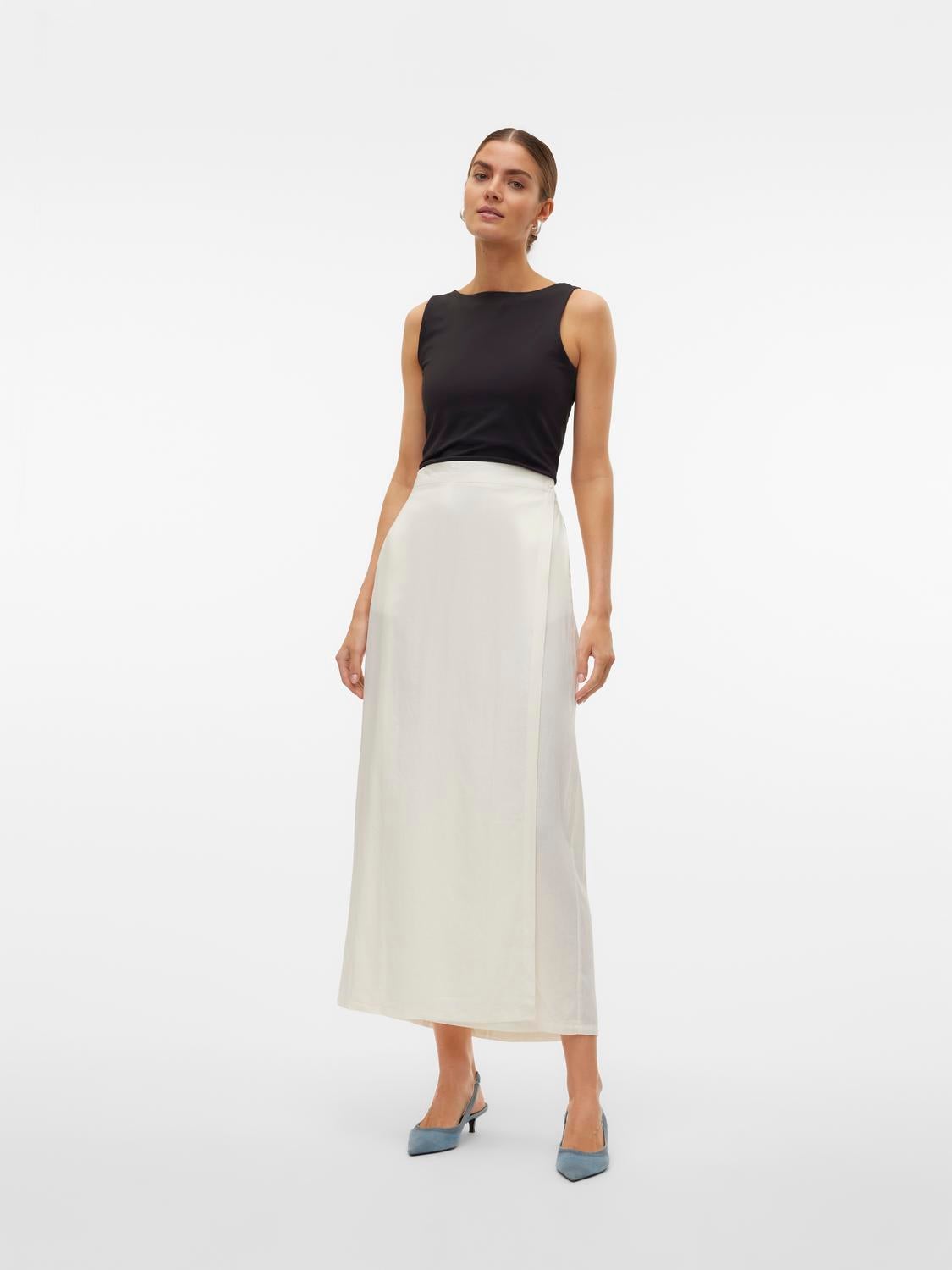 VMINAYAH Hohe Taille Langer Rock