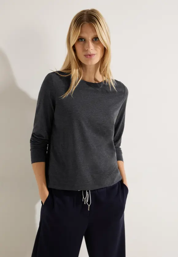 CECIL Langarmshirt mit Gummibund