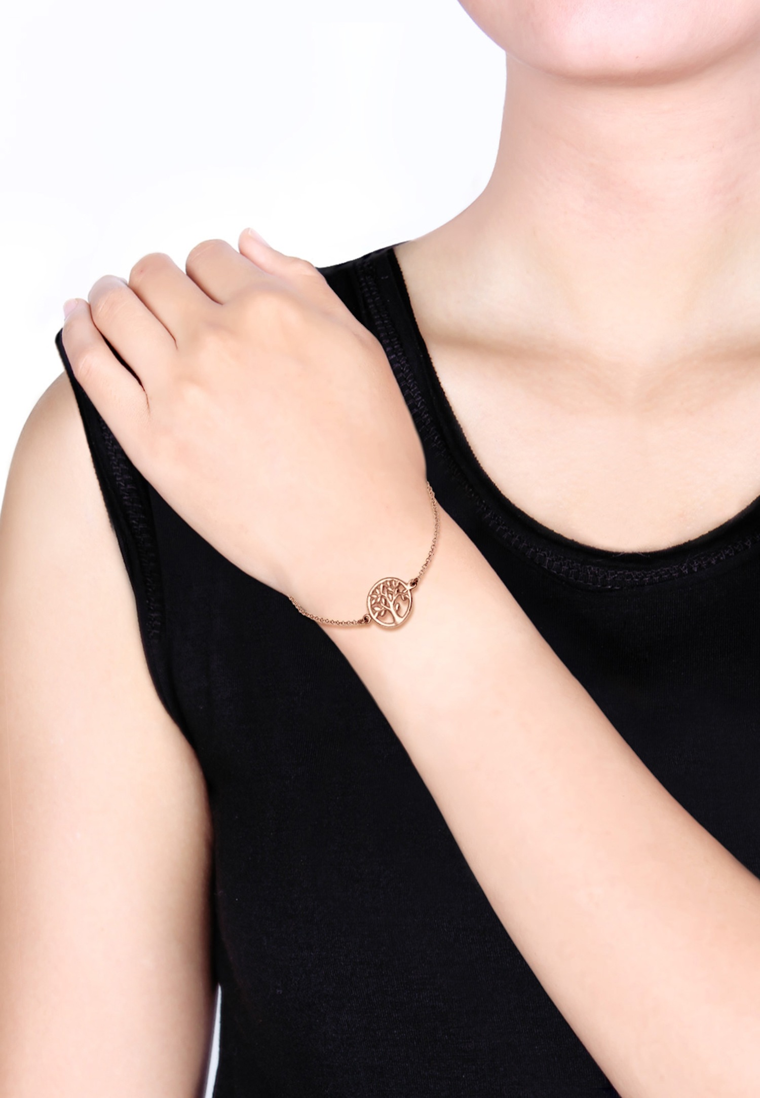 Colgante Elli para mujer con diseño del Árbol de la Vida en plata de ley 925.