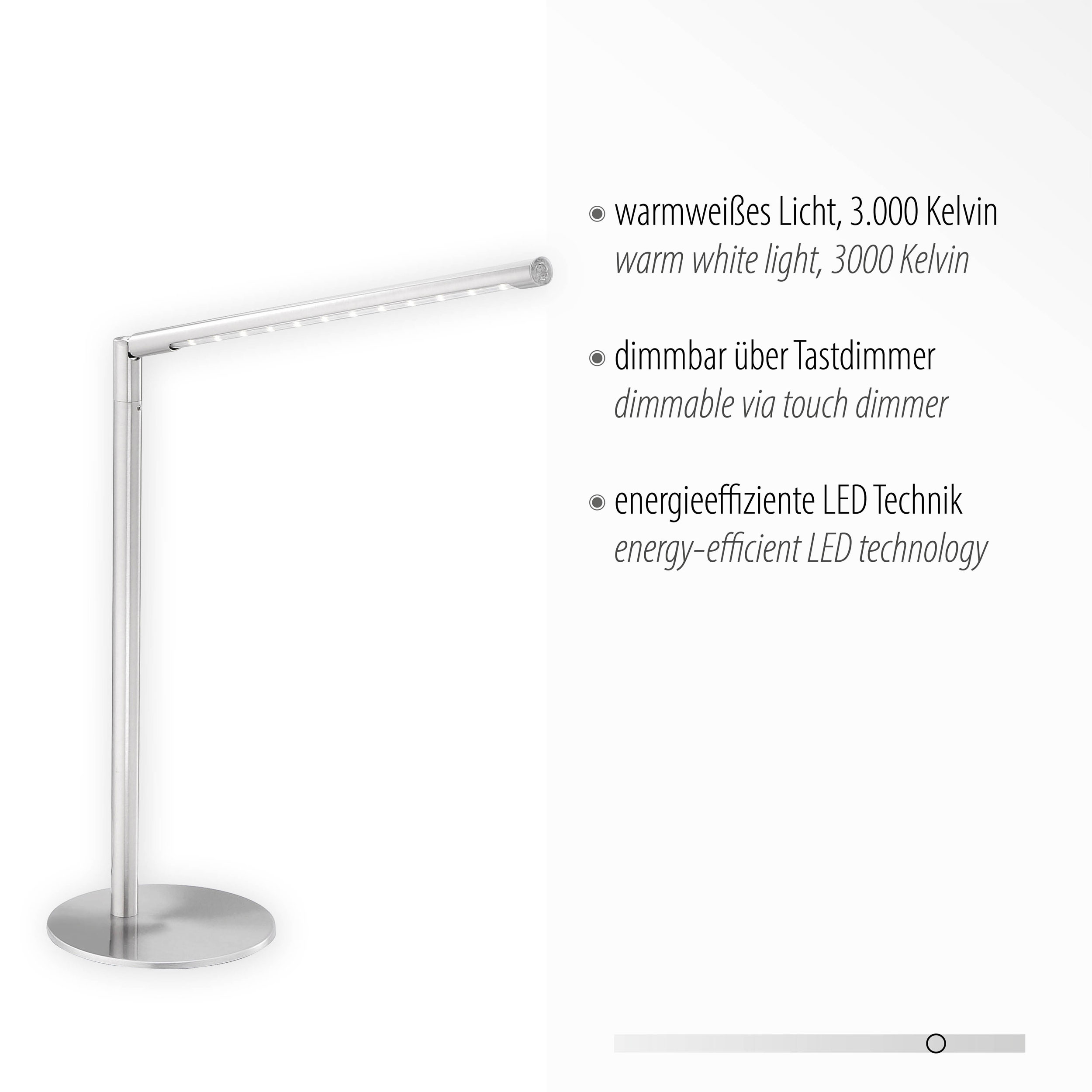JUST LIGHT.LED-Tischleuchte 1flg