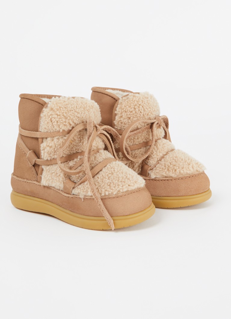 Ghete Donsje Amsterdam Ceysa din piele nubuck cu detalii de pluș