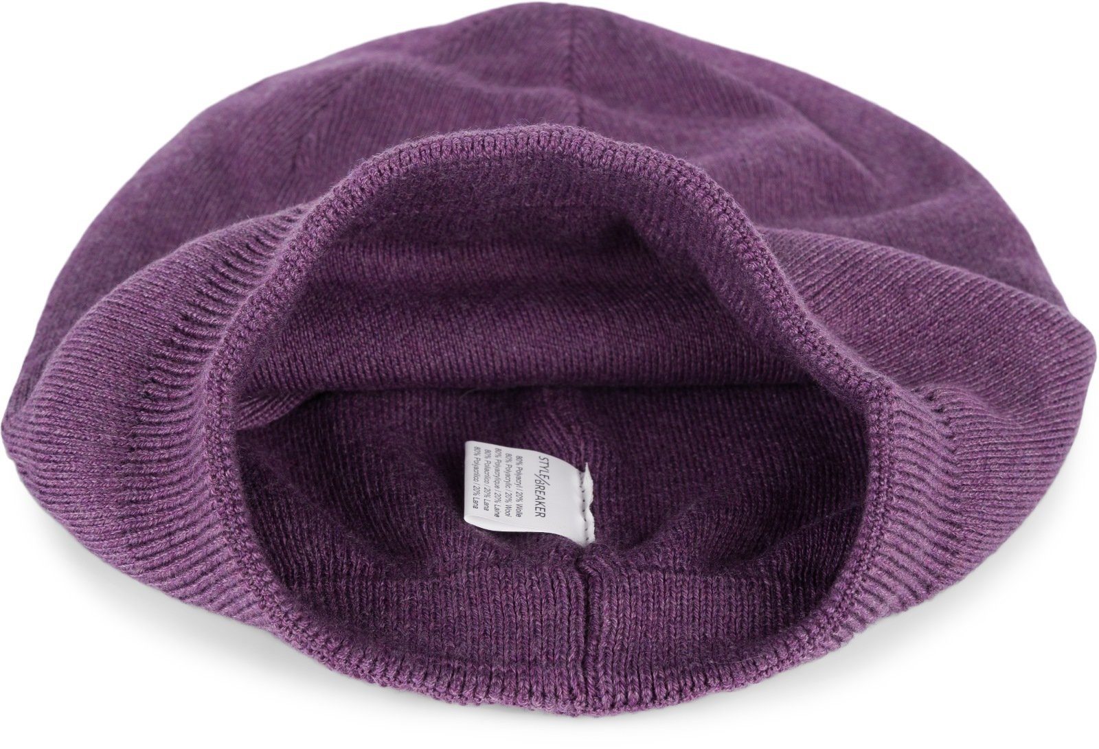 styleBREAKER Strickmütze (1-St) Feinstrick Beanie Mütze Uni Doppellagig