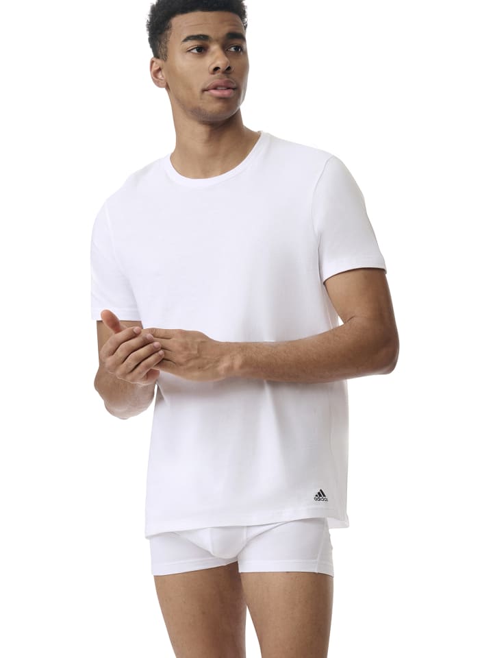 adidas T-Shirt CREW NECK in schwarz, grau, weiß günstig kaufen