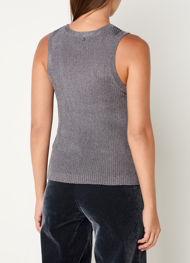Mos Mosh MM Tricou fără mâneci cu imprimeu Relena din lurex
