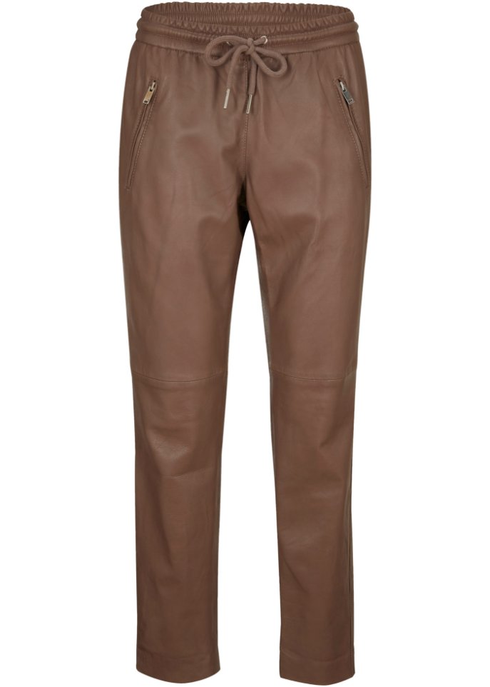 Leder-Joggpants aus Lammnappa