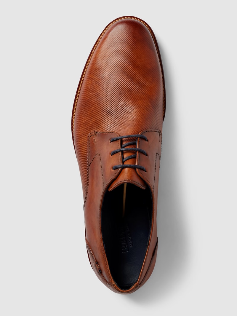 Derby-Schuhe aus Leder Modell 'LAVAL' in cognac