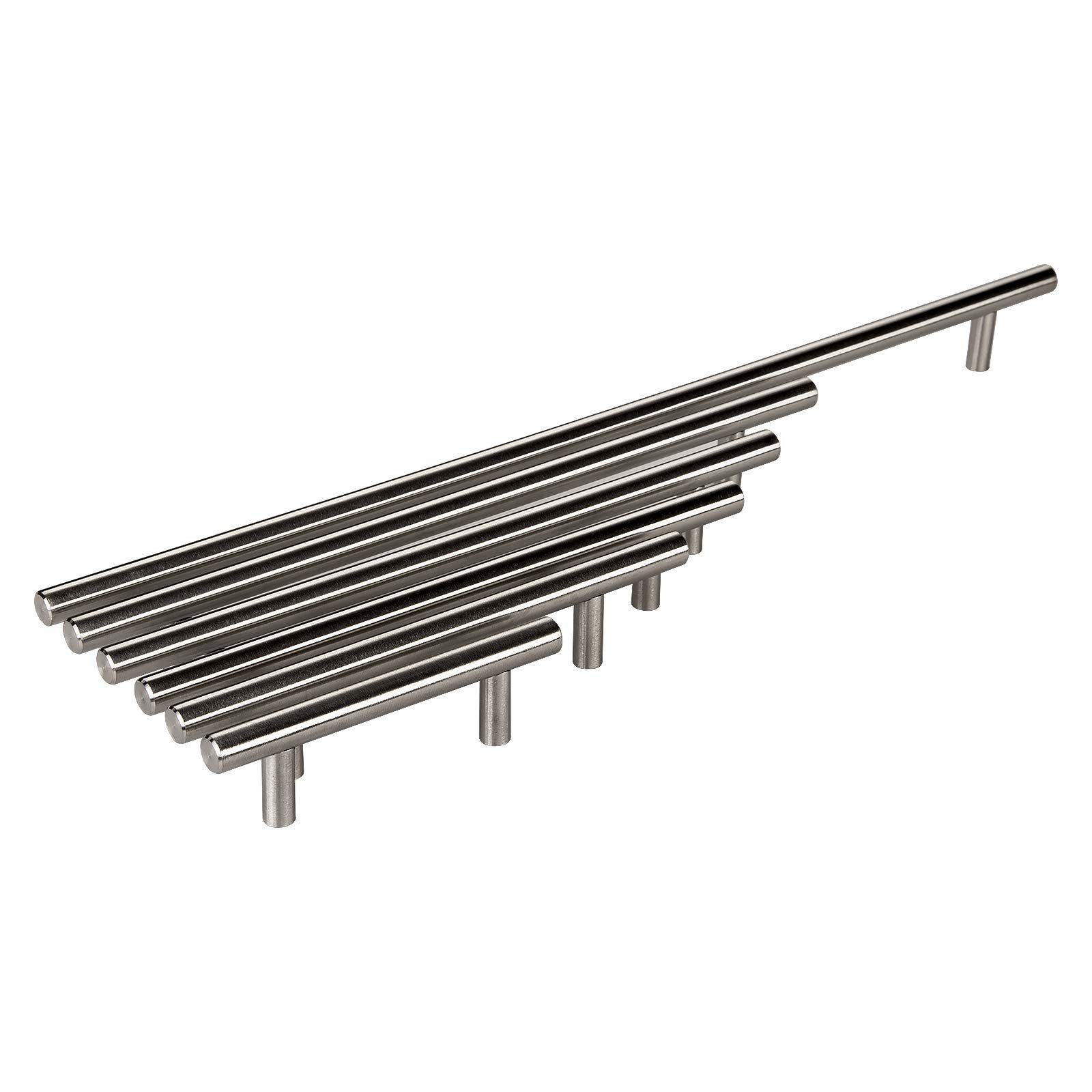 SO-TECH® Möbelgriff Stangengriff G8 echt Edelstahl Ø 14 mm BA 96 - 1184 mm, Griff Schrankgriff Schubladengriff - incl. Schrauben