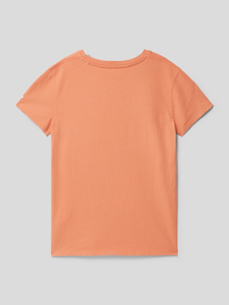T-Shirt mit Statement-Print Modell 'DAVIDE' in orange