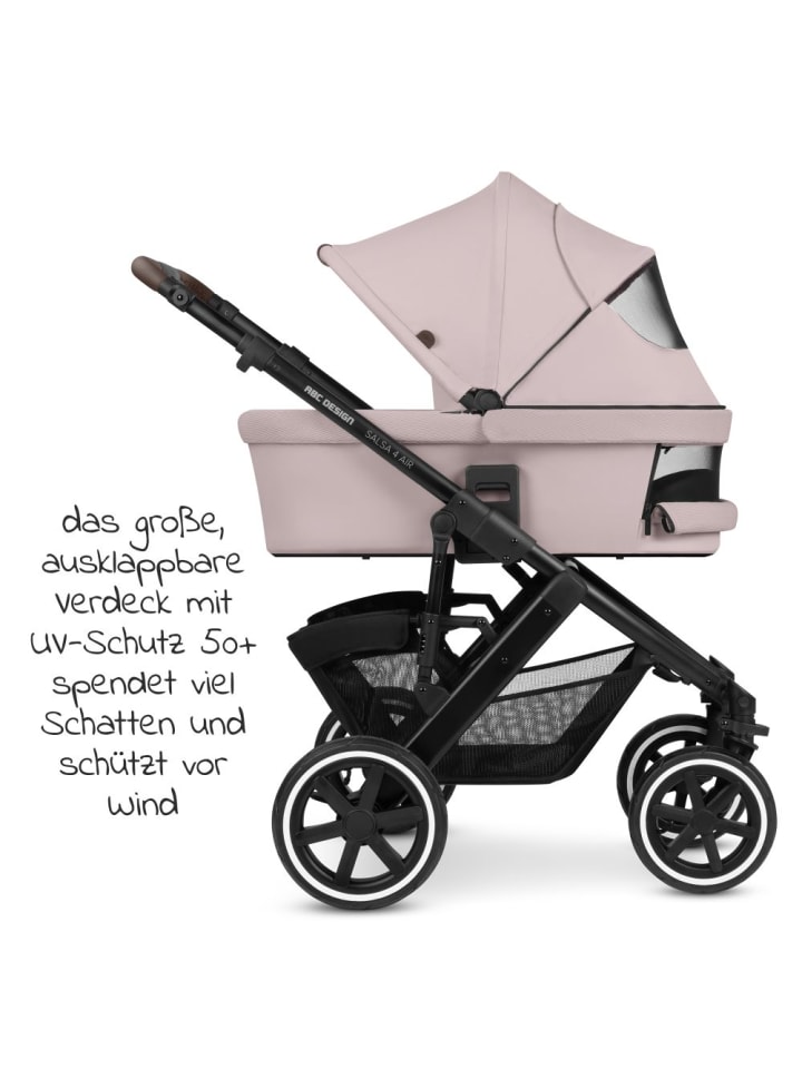 ABC-Design Kombi-Kinderwagen Salsa 4 Air - inkl. Babywanne & in rosa,schwarz günstig kaufen onesize