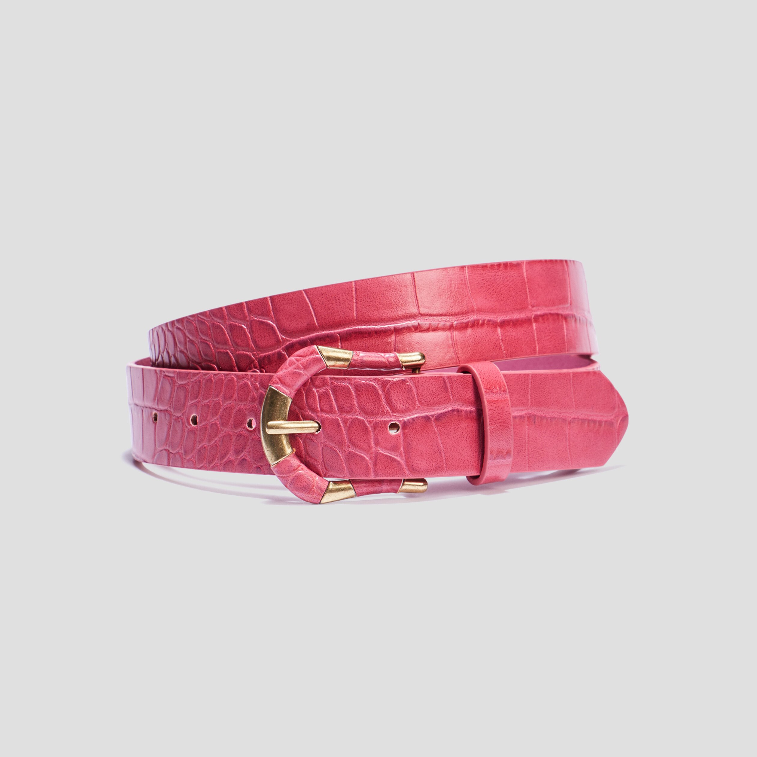 Ceinture texturée rose fushia femme | La Halle