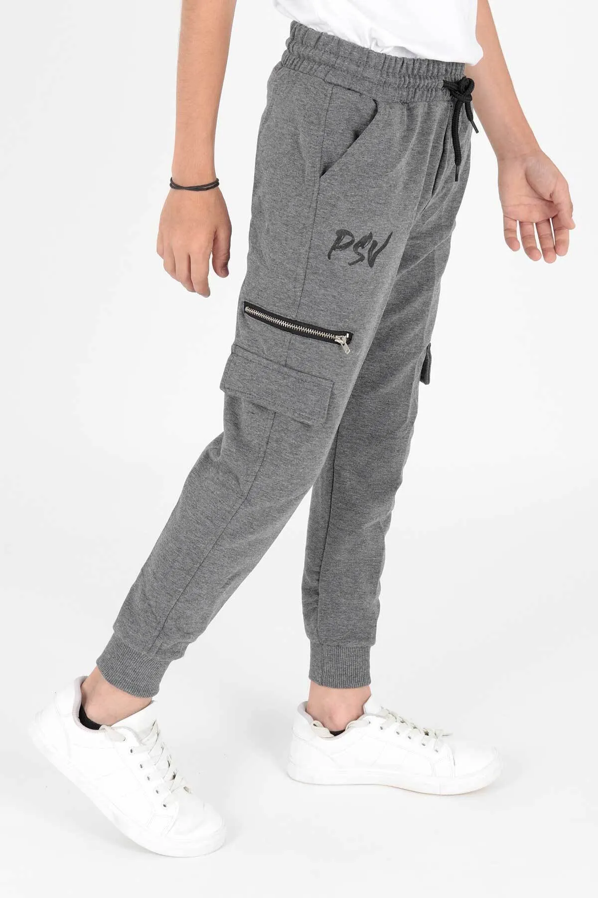 AHENGİM  Kids Ak2087 Herren-Jogginghose mit Psv-Reißverschluss und Bündchen