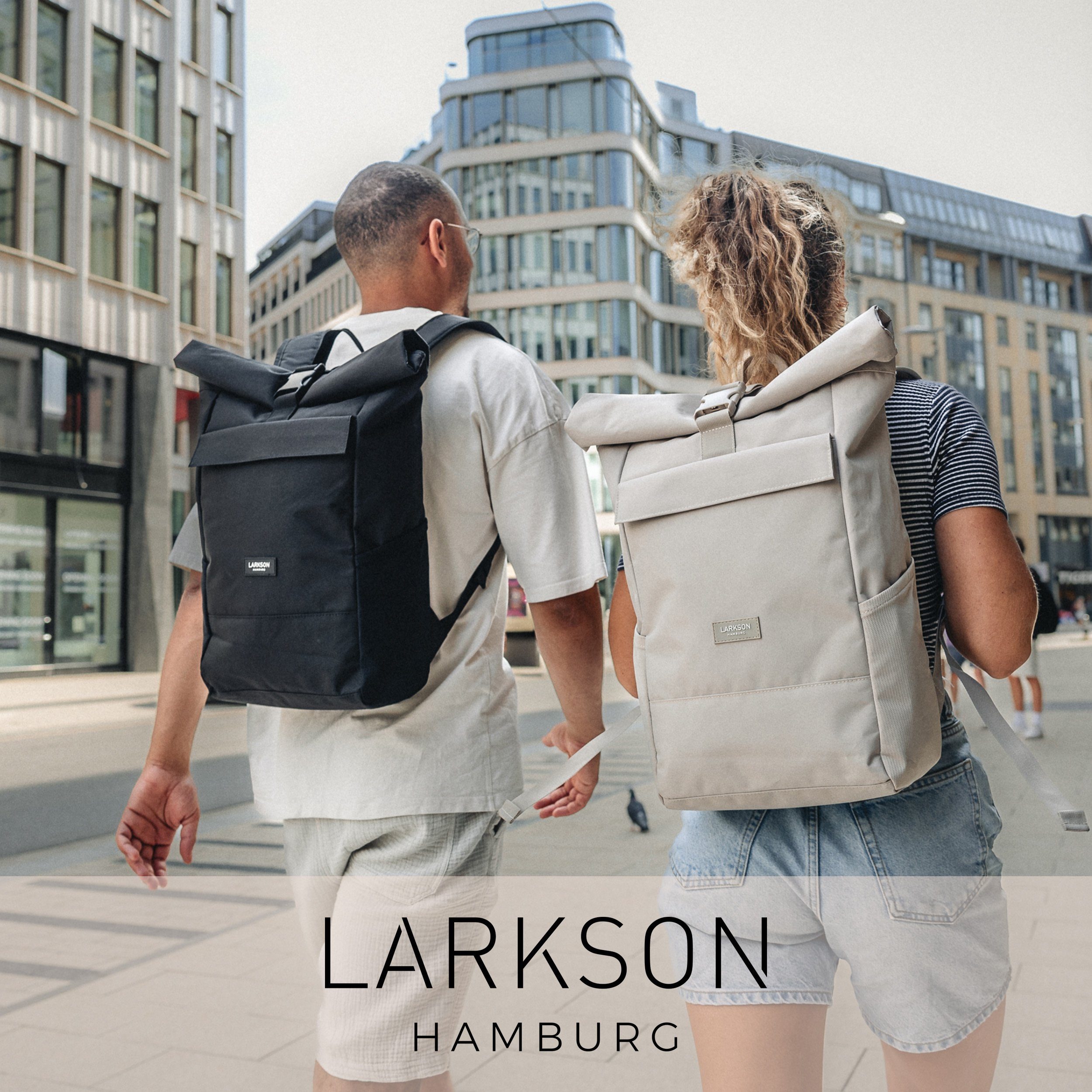 LARKSON Cityrucksack No 6 Laptop Rucksack Damen Herren, Tagesrucksack, Laptopfach, Wasserabweisend