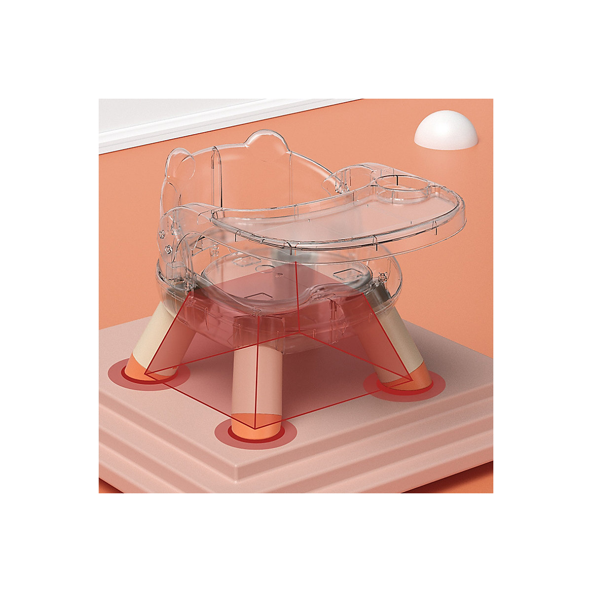 Kinder Esszimmerstuhl multifunktional erhöht werden kann Home Baby Rückenlehne Stuhl Cartoon Hocker