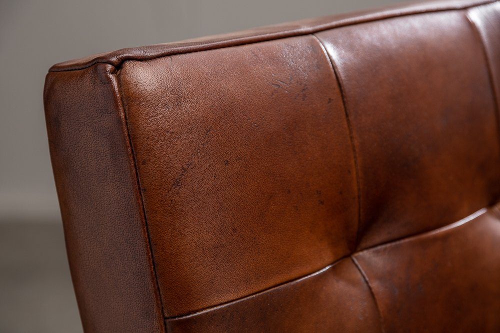 riess-ambiente Freischwinger GRAND BUFFALO braun / schwarz, Esszimmer · Leder · Metall · mit Armlehne · Industrial Design