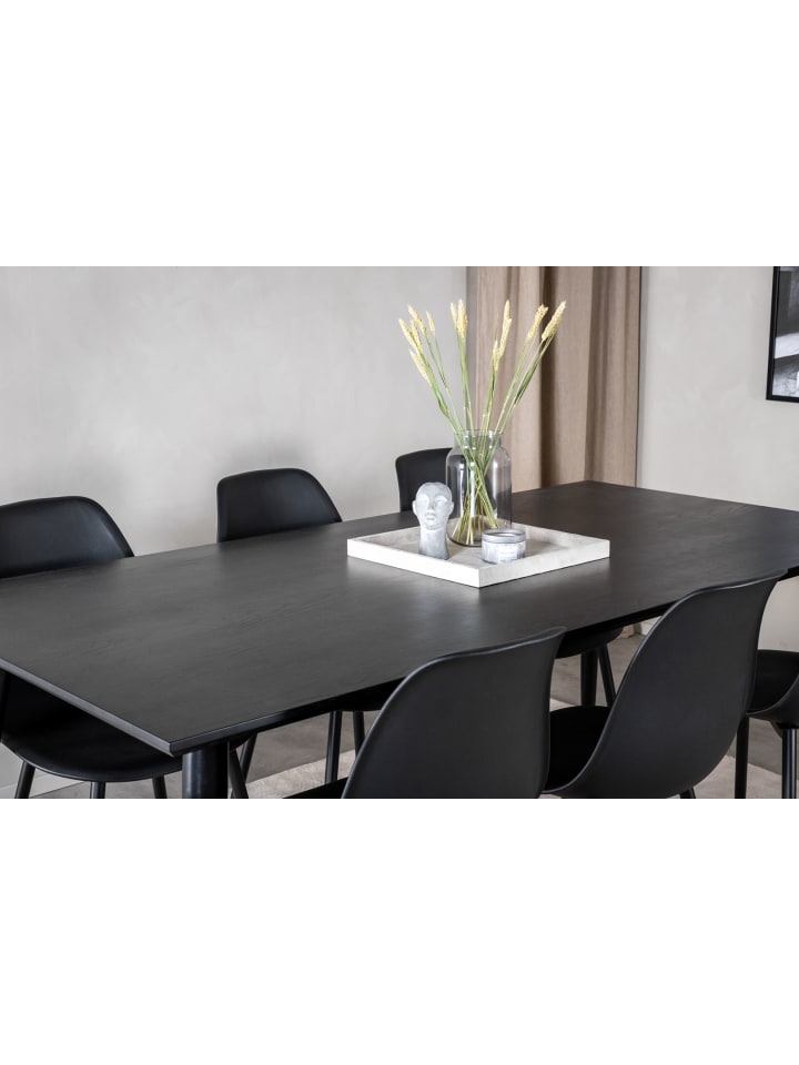 ebuy24 Essgruppe Dipp 46 (7-teilig) Schwarz 90 x 180 cm günstig kaufen onesize