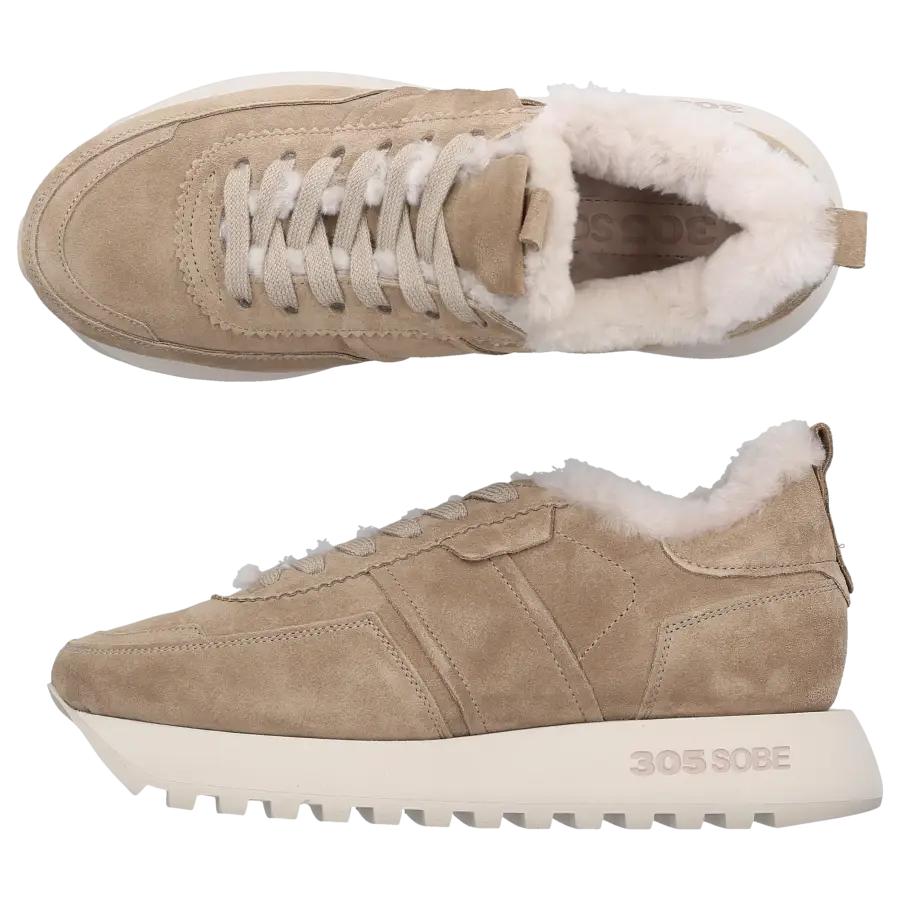 305 SOBE - Sneaker low LAGUNA Veloursleder - beige