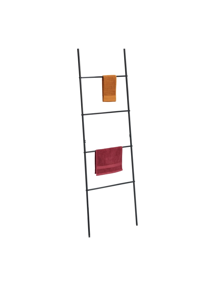 relaxdays Handtuchleiter in Schwarz - (B)55 x (H)171 cm günstig kaufen onesize
