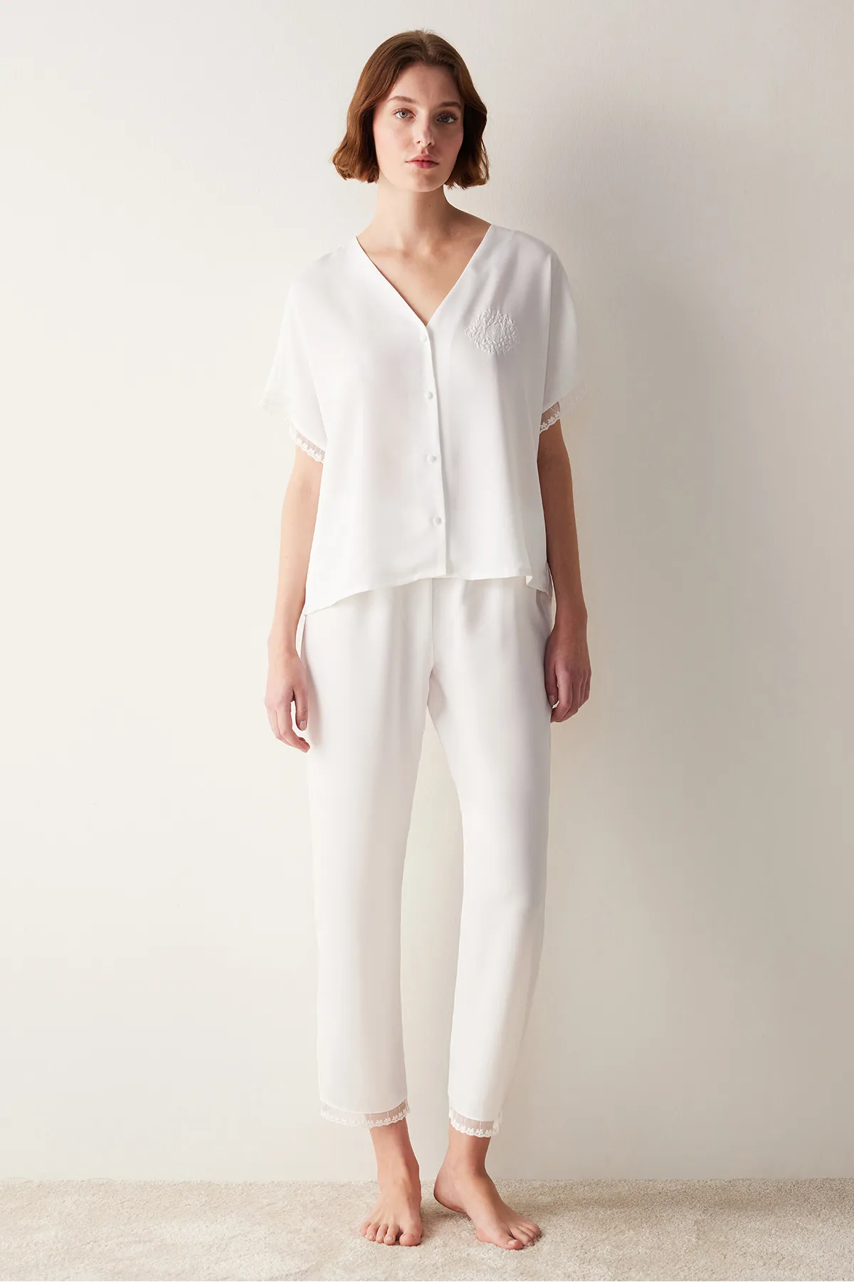 Penti  Pyjama set - Weiß - Unifarben