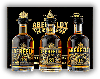 Aberfeldy Miniaturensortiment 3 x 0,05 Liter 12,16 & 21 Years Aberfeldy Miniaturensortiment 3 x 0,05 Liter 12,16 & 21 Years  Alter 15 J. - 0,15	 Liter - Vol 40%