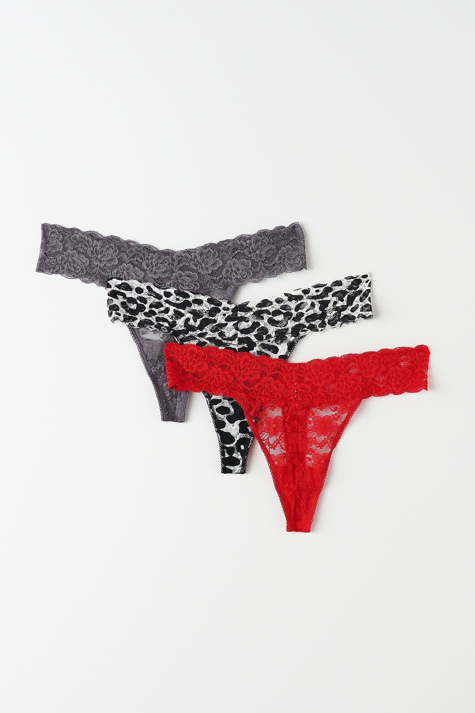 3-pack lace string