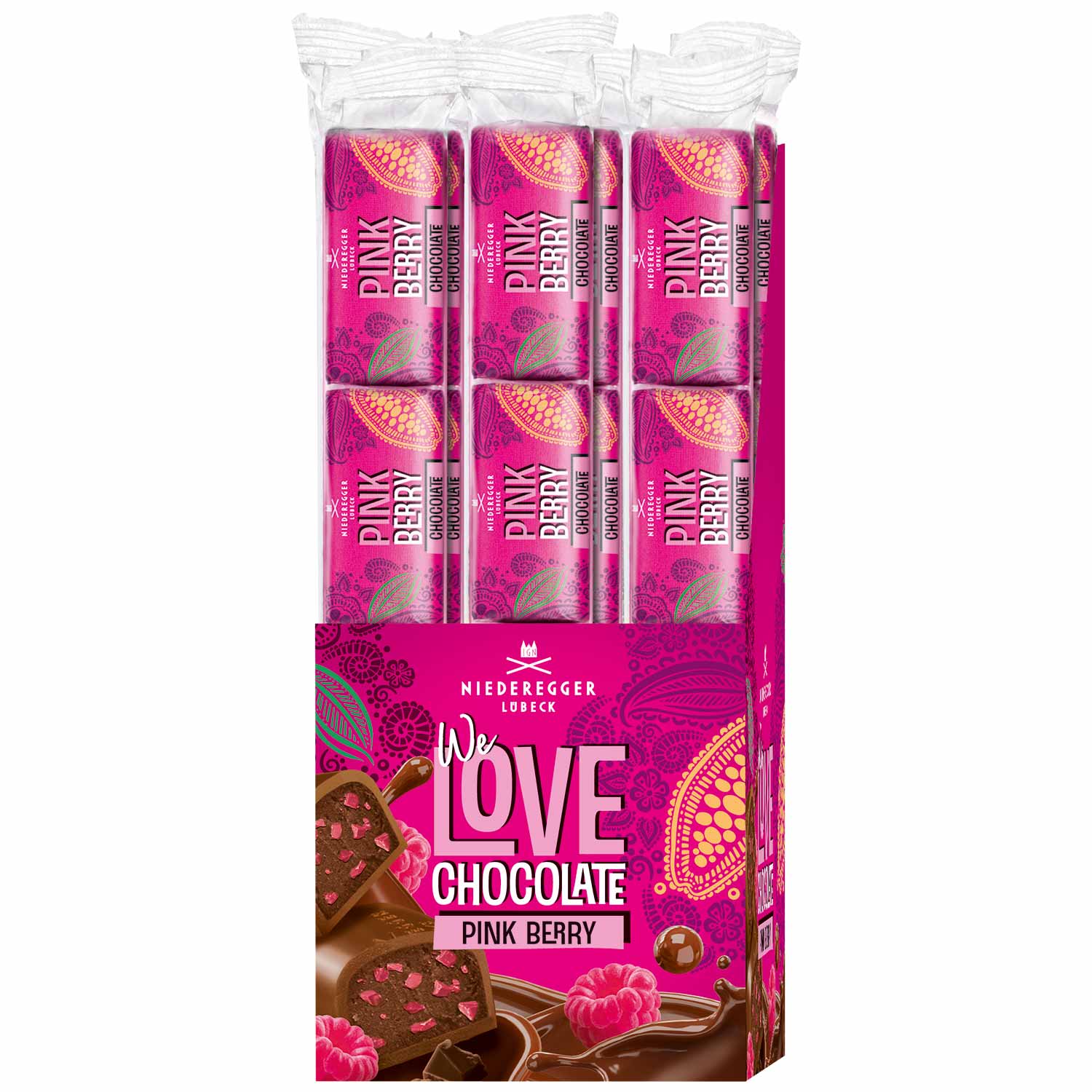 Niederegger Chocolate Klassiker Pink Berry 4x12,5g