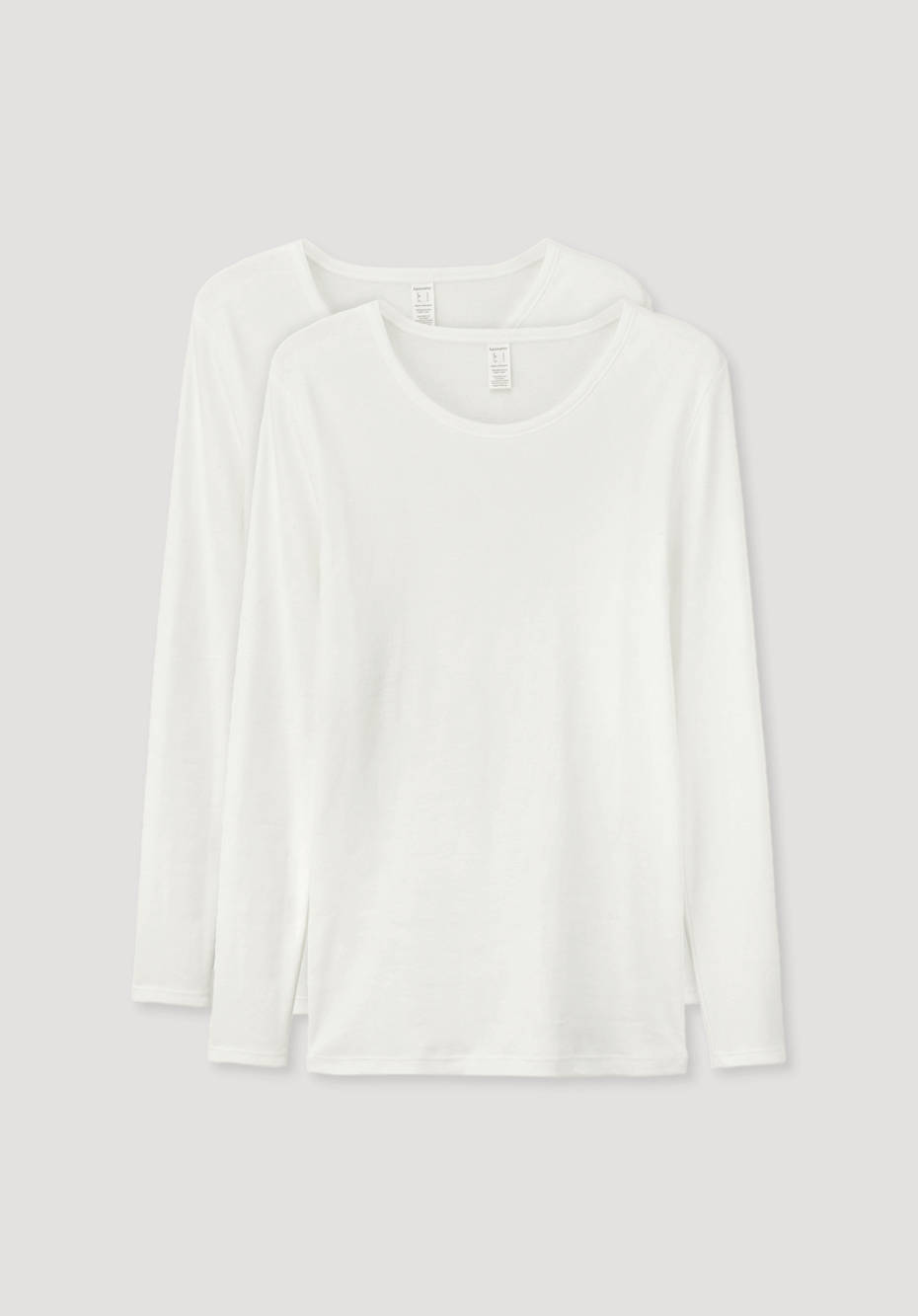Langarm-Shirt aus reiner Bio-Baumwolle, 2er-Pack