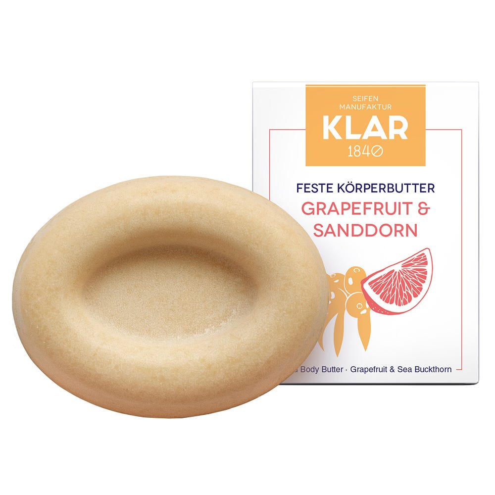 Klar's feste Körperbutter Grapefruit & Sanddorn 60 g