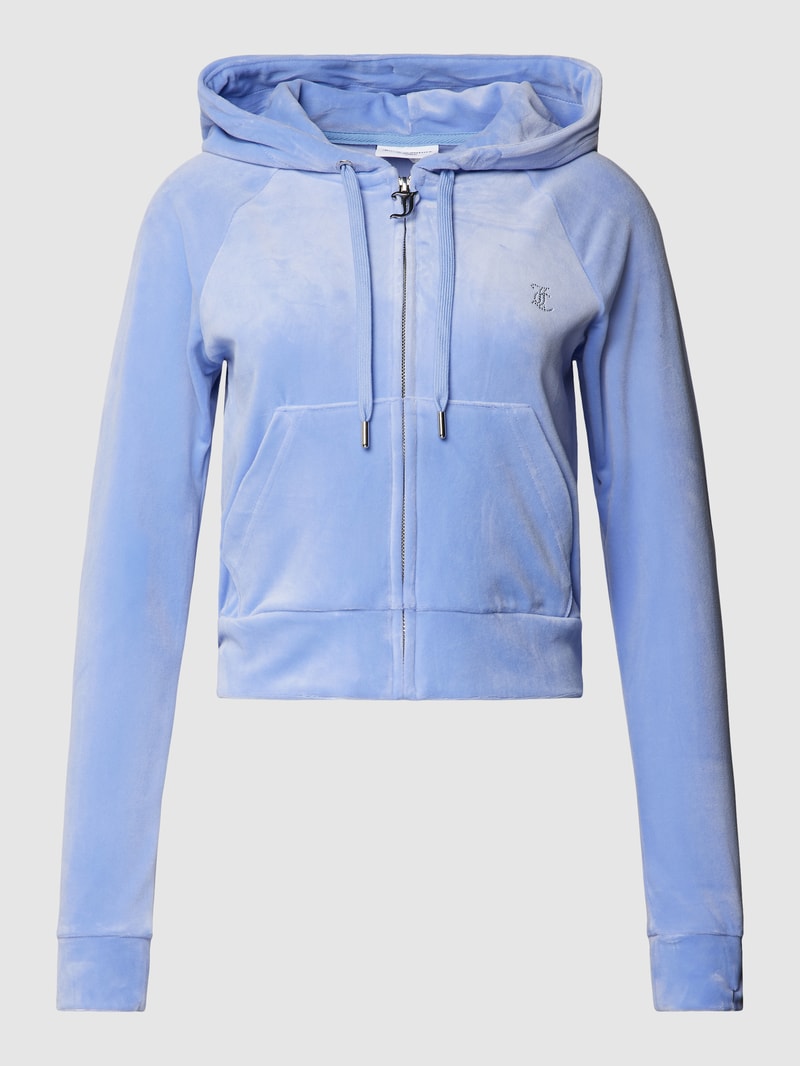 Sweatjacke mit Kapuze Modell 'MADISON' in bleu