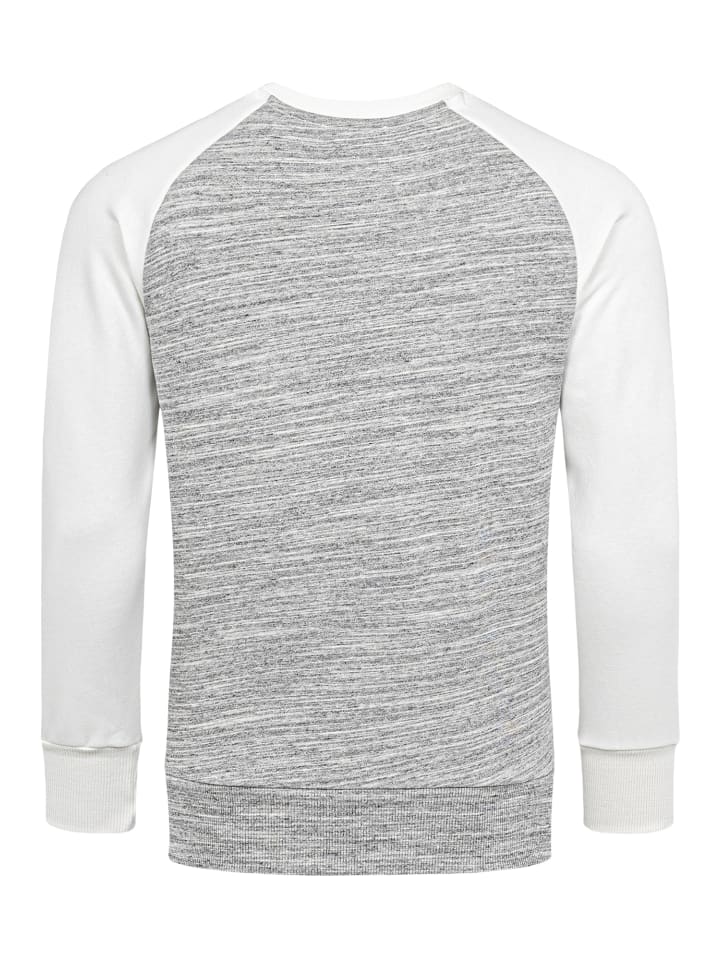 Amaci&Sons Pullover mit Rundhalsausschnitt ELGIN in Grau/Weiß günstig kaufen