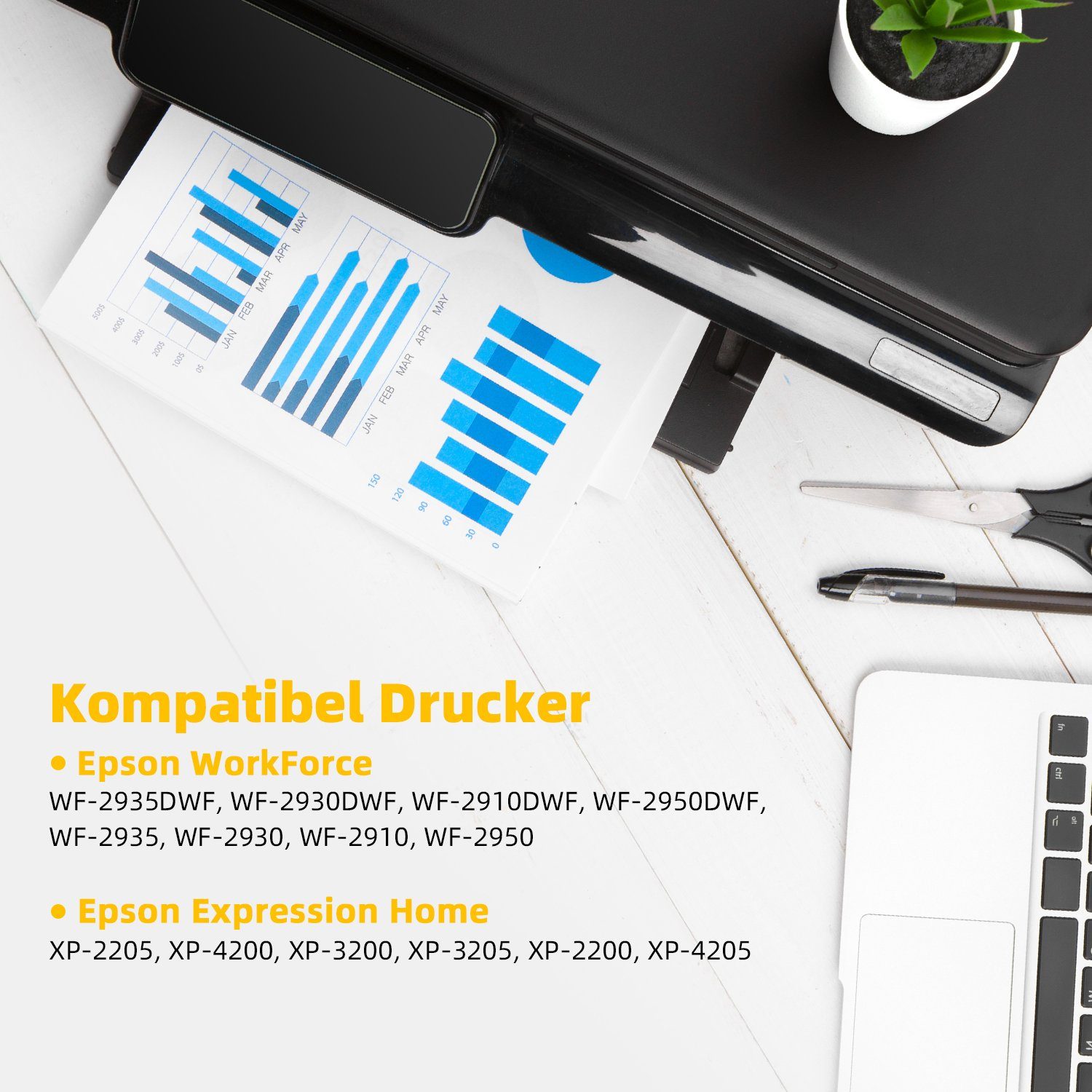 faedra 4er Set ersetzt Epson 604 XL Epson 604XL Multipack Druckerpatronen Tintenpatrone (Packung, Expression Home XP-2200 XP-2205 XP-3200 XP-3205 XP-4200 XP-4205)