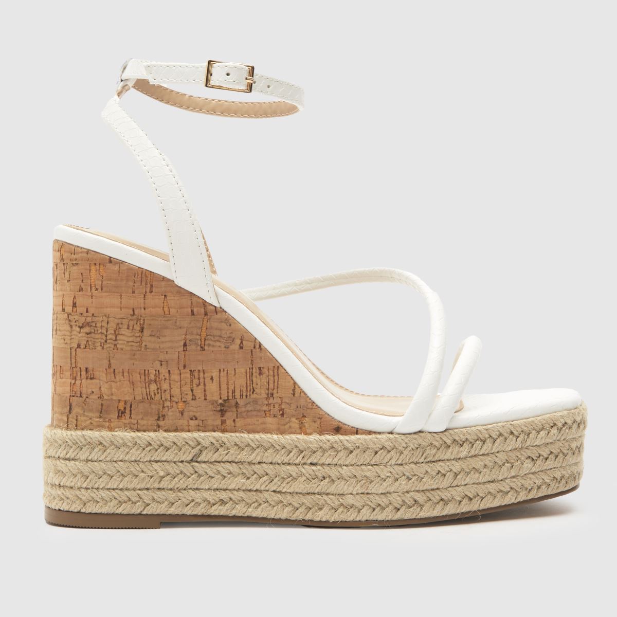 Schuh Violetta Espadrille Ékszandál Fehér Színben