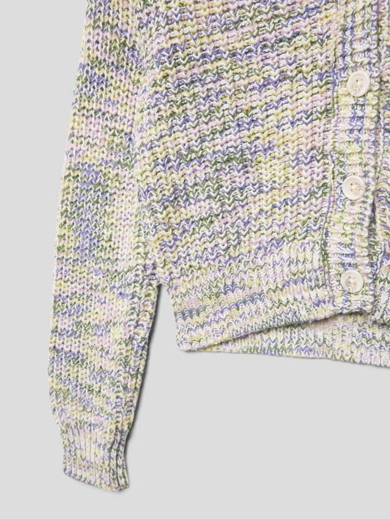 Strickcardigan mit Allover-Muster in mint