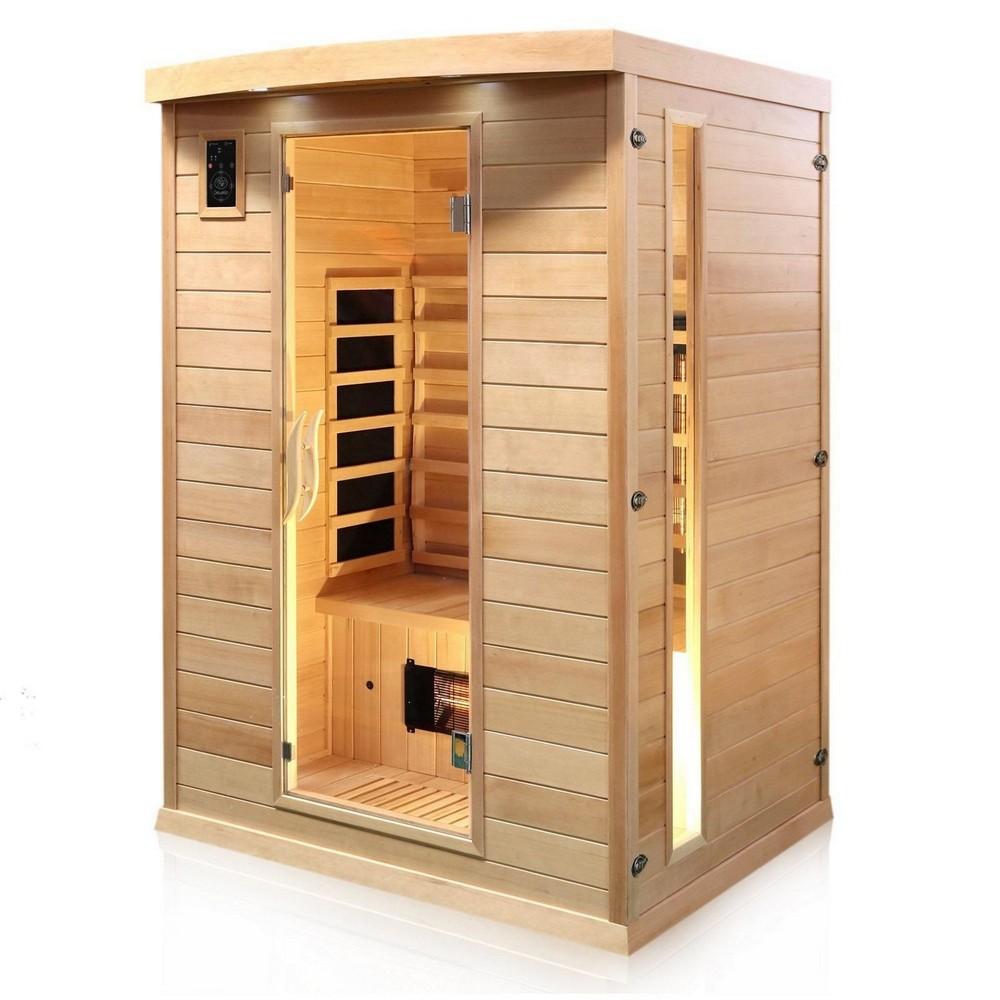 Dewello Infrarotkabine Infrarotsauna PIERSON 135cm x105cm x 190cm Dual-Therm