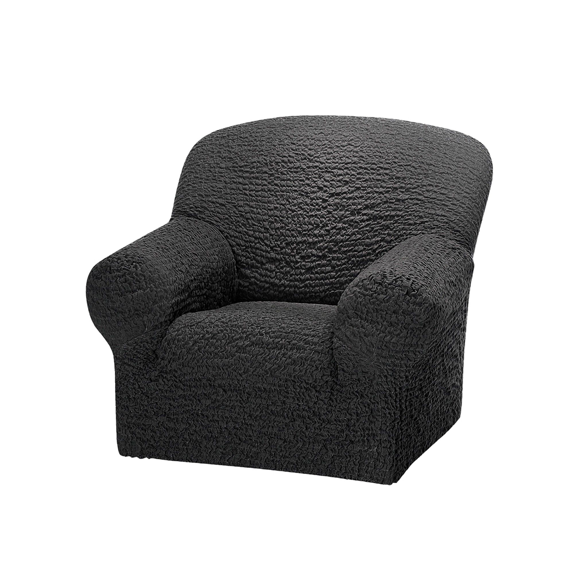 Housse gaufrée bi-extensible canapé fauteuil accoudoirs